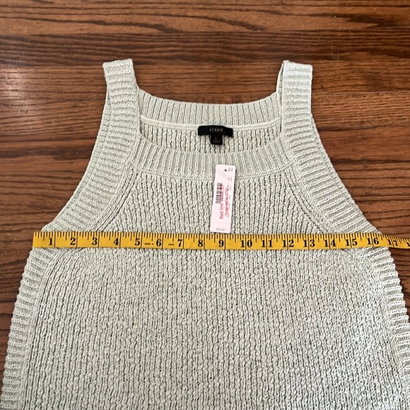 J Crew NWT Knit Sweater Tank in Cool Moss Green Size L - Picture 6 of 9